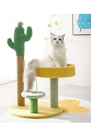 fulina Cat Scratching Post, Kitten Play Tree With Hanging Ball, Cat Tower For Tiny Cats Indoor Climbing