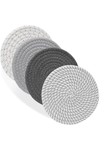 Generic FDTY 7" Trivets for Hot Dishes, Hot pots and Pans, 4Pcs Heat Resistant Hot Pads, Pot Holders for Ki