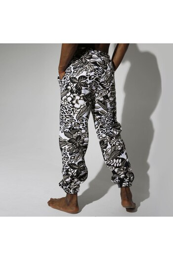 Superbluemexico Unisex Casual Floral Patterned Digital Printed Sweatpants