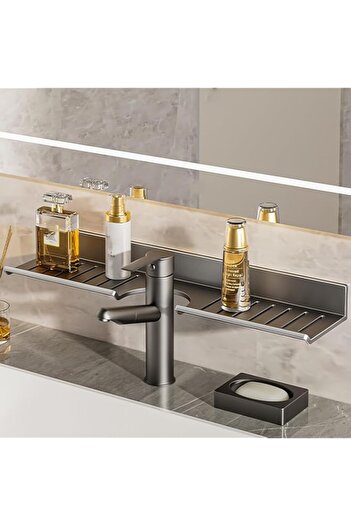 Generic Bathroom Sink Shelf over Faucet, Wall-Mounted Bathroom Shelf Organizer, U-Shaped Over Faucet Design