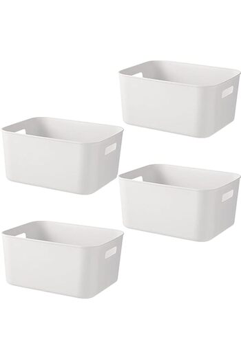 Generic Storage Basket, 4 pcs Cupboard Organiser (30.5 x 20.5 x 12cm) Wardrobe Organiser Box, Cupboard Stor