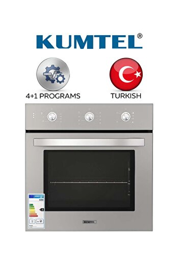 KUMTEL Koomtel Built-in Electric Oven - Turkish - Size 60*60 cm - Power 2000 Watt - 60 Liter - 4+1 Programs