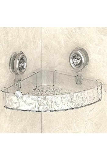 Generic YelaJoy Clear Wall Caddy, Drill-Free Removable Storage, Bathroom Storage Shelf, No-Drill Clear Wall