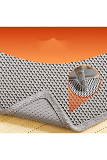 CONLUN Cat litter mat 61x38 cm, double layer waterproof, for sand retention, non-slip and