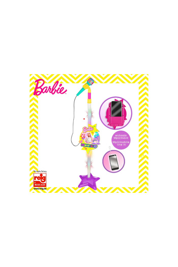 Barbie لعبة ميكروفون حامل من سلسلة الموسيقى مع صوت 4405 (للأعمار من 3 سنوات فما فوق)