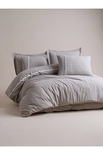 Şaheser Jasmin Cream Jacquard Duvet Cover Set – 100% Cotton, Elegant and Soft Texture