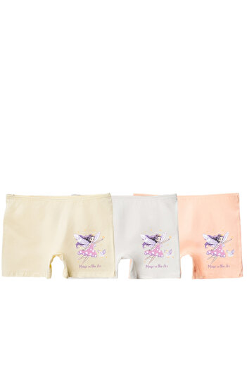 mini mia Girl's Cotton Combed Underwear Briefs 3-Piece Set