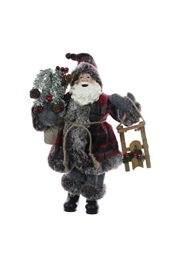 ideal STORE SANTA CHRISTMAS decoration idealSTORE, Height 28.5CM, Color Red/Brown, High Quality Material