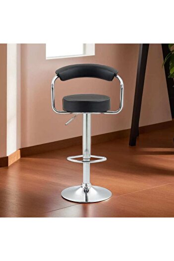Generic Leather Bar Chair - Black