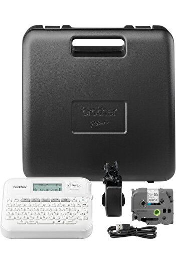 Brother جهاز P-Touch PT-D410VP | جهاز طباعة ملصقات للمكتب والمنزل | مع حقيبة حمل | مناسب لـ TZE Tap