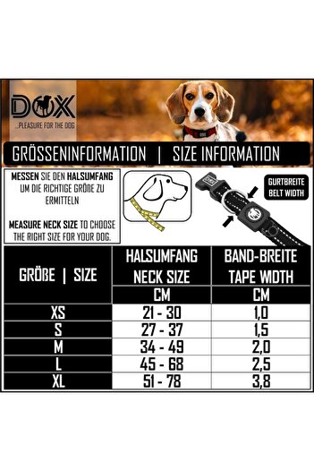 DDOXX Zgarda reglabila pentru animalute XS – 21-30 cm, nylon reflectorizant, cataramaa cu prindere