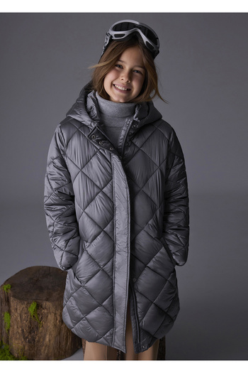 MAYORAL 7432-50 Girl's Gray Coat