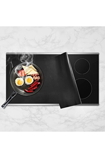 KitchenRaku GREENHC 78x52 cm Induction Cooktop Protection Mat (can be cut) - food grade silicone wit