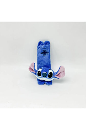 Miniso WHEAT Stitch Car Seat Belt Cover Plush Shoulder Pad Pet Safe Protector Anti-Slip Car Decor Fashion A