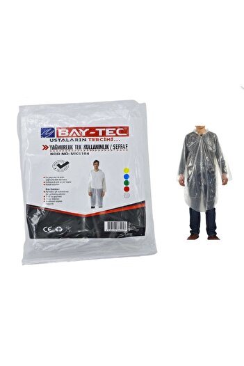 bay tecc Bay-Tec Single Use Raincoat Transparent Mk5104