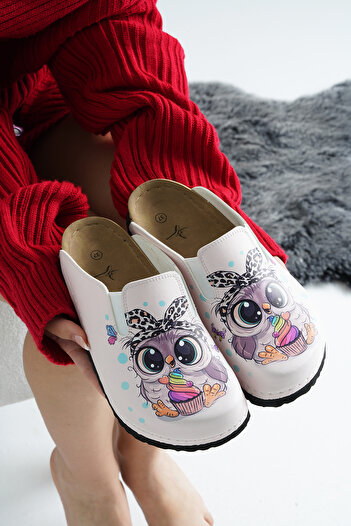DOGİYE 8039 Penguin Printed Sabo Slippers
