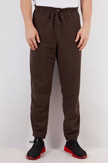 New Balance Men Athletic Fit Training Drawstring Sweatpants, Brown