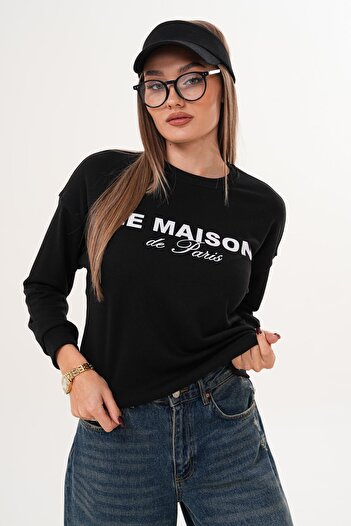 ŞİMAL Women's Printed Three Thread Sweatshirt 255321 -