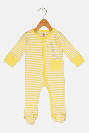 Hamleys Toddlers Boy Long Sleeve Stripe Sleepwear Bodysuit, Multicolor