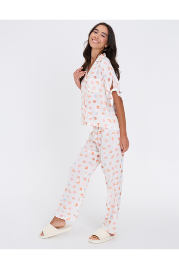 Nayomi Dream Lace And Microfibre Pajama Set