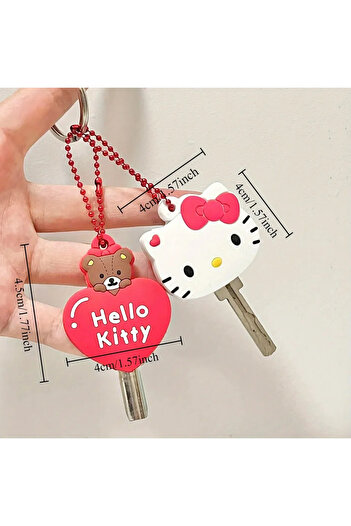 Miniso KT Kawaii Sanrio Hello Kitty Silicone Key Dustproof Protective Cover Cartoon Anime My Melody Portabl