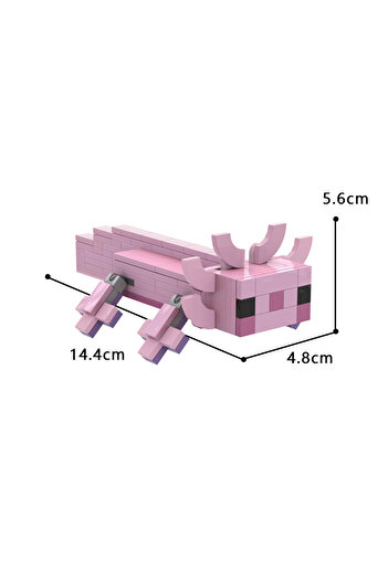 Choice 159pcs Kids Building Blocks MOC Animal Series Pink Salamander Amphibious Toy Creative Gift for Boys