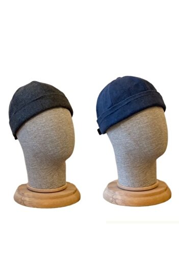 Rupen Kraft 2 Pcs Winter Cashmere Cap Adjustable Docker Hat Winter Skullcap Hat Retro Hat Skullcap