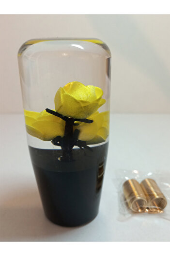 AUTO LUXURY Tofaş Dolmuş Minivan Pickup Truck Gear Shift Knob Transparent Yellow with Rose 1 Piece