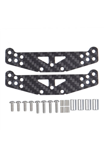 Choice Damper Stay Carbon Fibre Shock Damper Stay Battery Plate Upper Deck for Tamiya TT-01 TT01 1/10 RC Ca