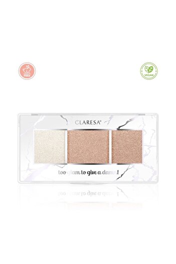 Claresa Too Glam! Highlighter Palette no.11, Rosy Glow