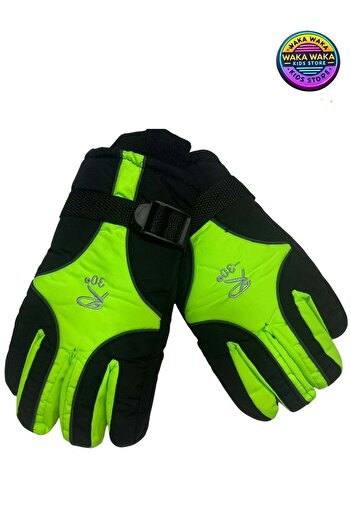 ww waka waka kids store Waterproof Padded Winter Children's Snow Gloves Windproof and Coldproof Thermal Gloves