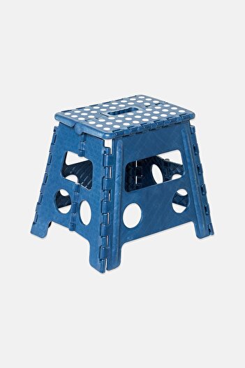 Farberware Plastic 16 Inch Folding Step Stool With Handle, Navy
