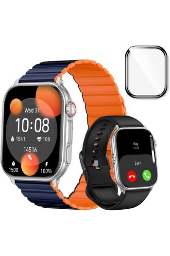 Kieslect Smart Watch for Men Women (Answer/Make Calls), 2.01" AMOLED HD Display Heart Rate Sleep Mon