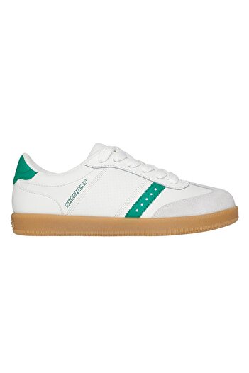 SKECHERS Zinger Street Lace Up Sneakers - White/Green