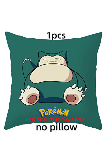 Choice 35 no pillow (1pcs) 45X45CM Pokémon Pikachu Eevee Anime Short Plush Cute Cartoon Pillowcase Home Sof
