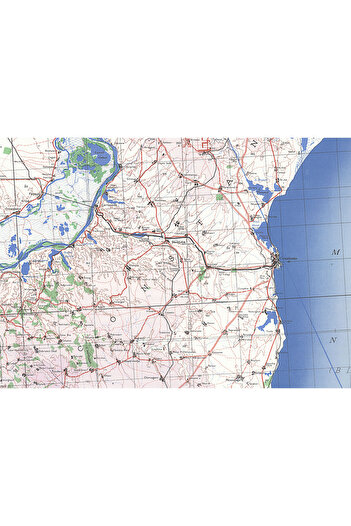 Nostalgia Shop Map of Constanta and surroundings, British Army's Geographical Section, 1943, 50x70cm, reproduction