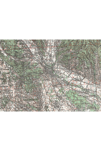 Nostalgia Shop Map of Pitesti and surroundings, British Army's Geographical Section, 1944, 50x70cm, reproduction