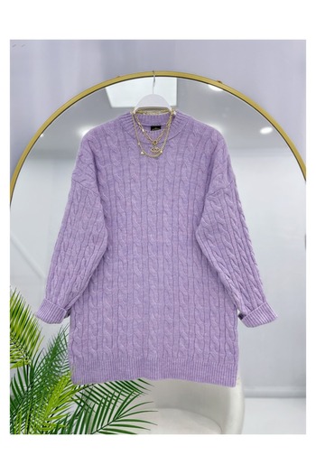 YEDİLALE Hair Braided Soft Zero Neck Tricot Clothing Sweater