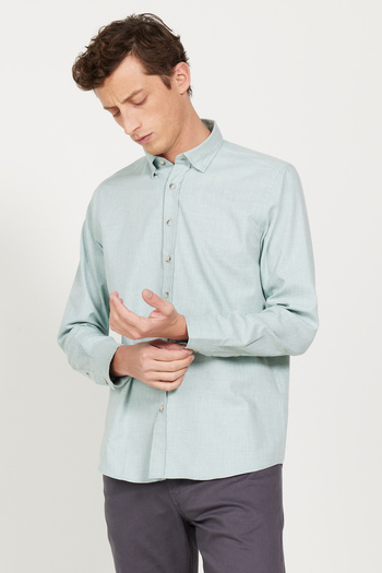 AC&Co / Altınyıldız Classics Green Slim Fit Lumberjack Shirt