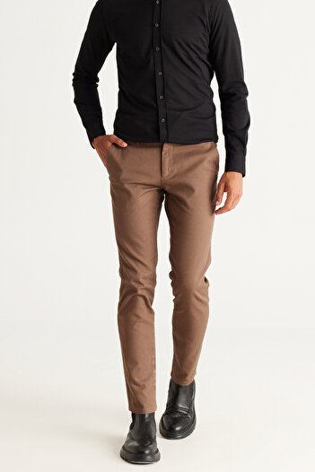 AC&Co / Altınyıldız Classics Camel Slim Fit Dobby Trousers