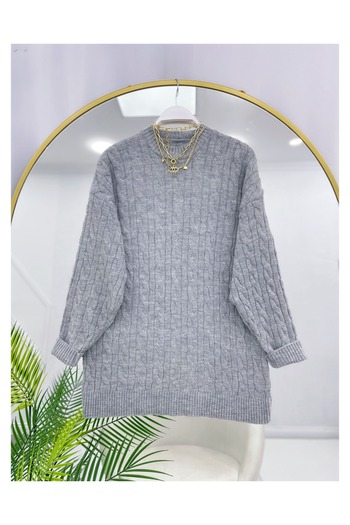YEDİLALE Hair Braided Soft Zero Neck Tricot Clothing Sweater