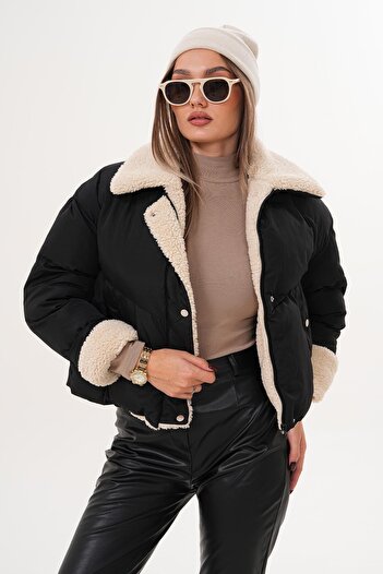 ŞİMAL Women's Plush Short Coat 255406 -