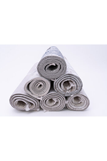 SER CARPET Modern Bambu SerCarpet White with Beige, Marble Pattern for Hallway, Living Room, Bedroom