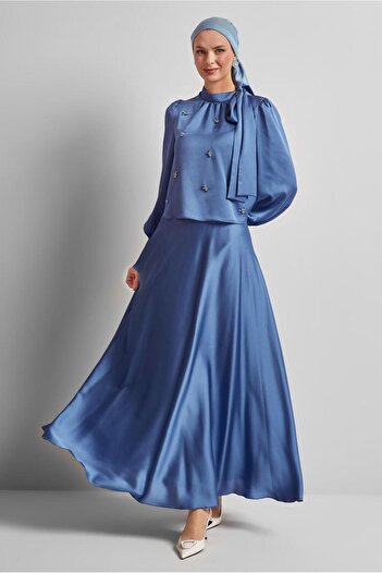 Alvina Skirt Satin Suit 45561