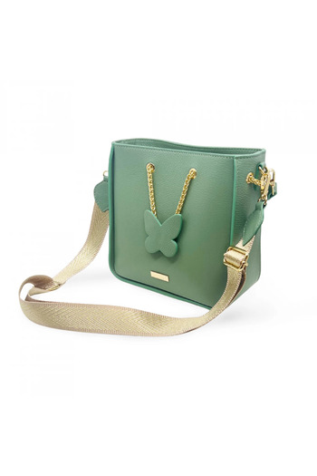 BESSO Delicato Chic Green genuine leather handbag
