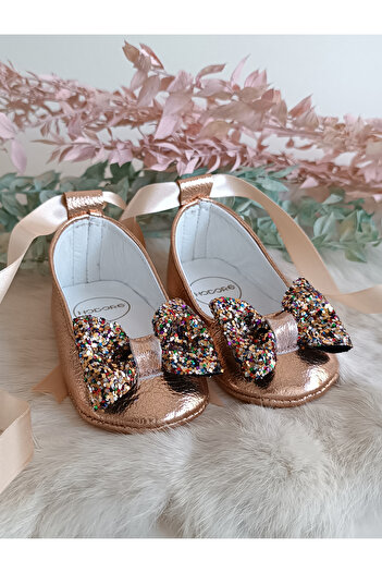 Hodore Perla Rose Genuine Leather Baby Ballet Shoes