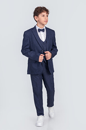 Zaziko Kids Boy's Tuxedo (Jacket-Vest-Shirt-Bow-Tie-Pants) Te 4000