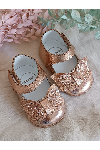 Hodore Angel Rose Genuine Leather Baby Moccasin Booties