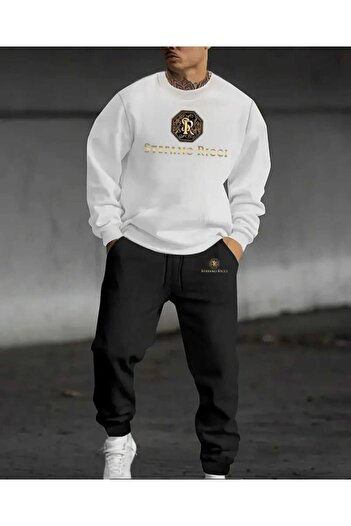 ORVIO Group Stefano Ricci Printed Hooded Tracksuit Set