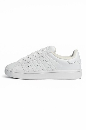 Nstil Unisex Günlük Beyaz Spor Ayakkabı Kaymaz Yumuşak Taban Rahat Bağcıklı Sneaker 473